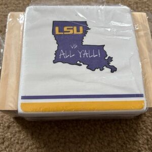 LSU Tigers LSU VS ALL YALL! 4 Piece Ceramic Coaster Set